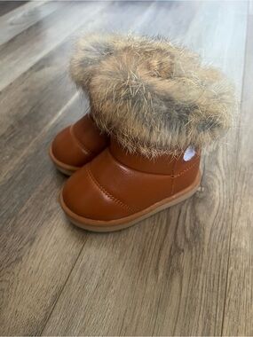 Fur Trim Toddler Boots